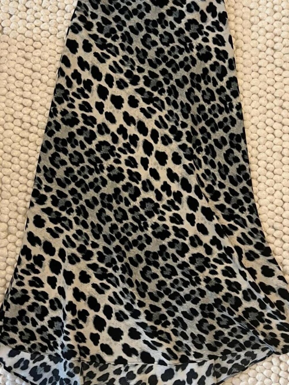 Zara Women's Leopard Print Satin Midi Slip Skirt | Size XS | Excellent Condition